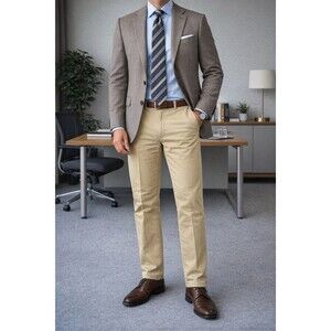 Brax Chuck Jeans Mens 36x30 Beige Hi-Flex Modern Fit Stretch Denim Pants